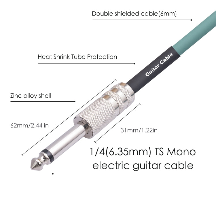 6.35mm Mono Guitar Instrument Cable
