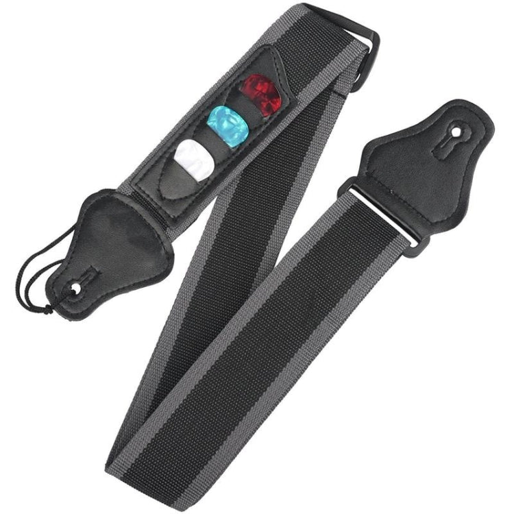 Nylon Guitar Strap with Pick Holder
