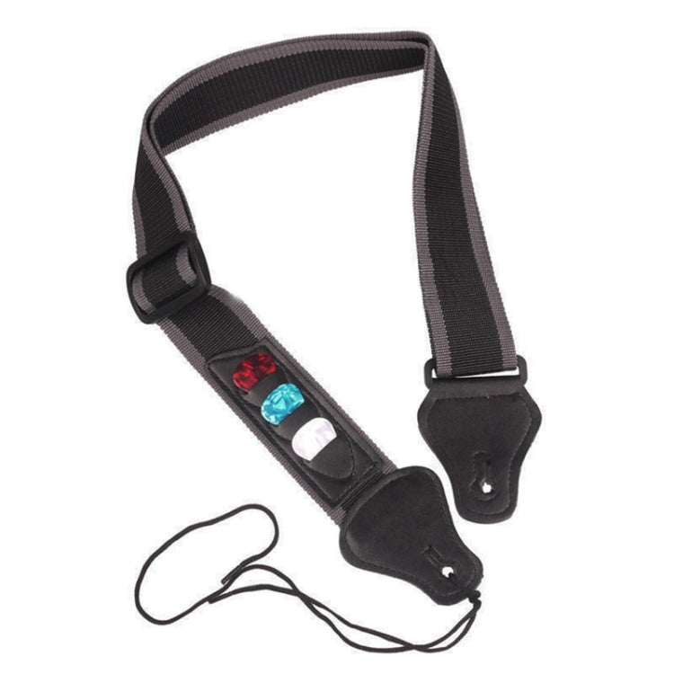 Nylon Guitar Strap with Pick Holder