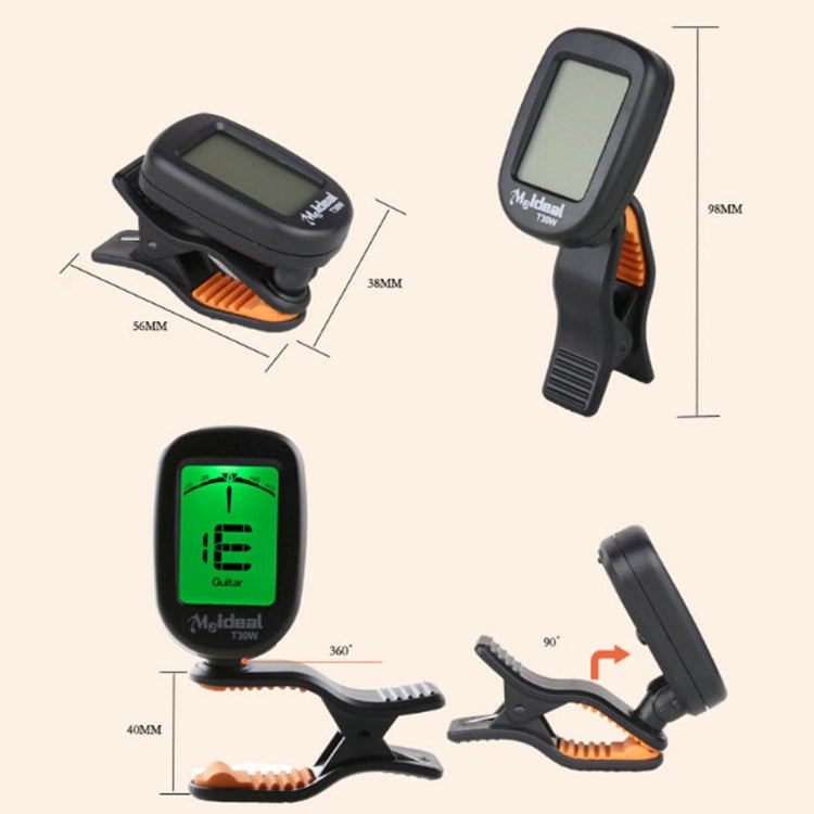 Clip-on Chromatic Guitar Tuner